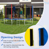 Multicolor 8 feet trampoline safety pad with fixing straps, featuring anti-tear surface and edge-to-edge protection.