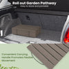 8 ft outdoor garden pathway with weatherproof HDPE, portable design, and convenient carrying handle for easy movement.