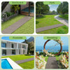 8 ft outdoor garden pathway with simulated wood-grain, weatherproof HDPE, ideal for poolside, backyard, or wedding.