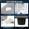 User-friendly details of the 30L commercial slushie machine include built-in LED lights and detachable drip trays for easy maintenance.