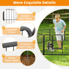 24-inch height pet fence with rounded corners, thickened metal pipes, and sturdy stakes for indoor and outdoor use.