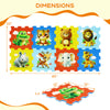 Colorful 8-piece educational animal interlocking baby play mat, featuring thick EVA foam for safe, interactive play.