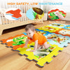 Colorful 8-piece educational animal interlocking baby play mat made of thick EVA foam, featuring a non-slip surface for.