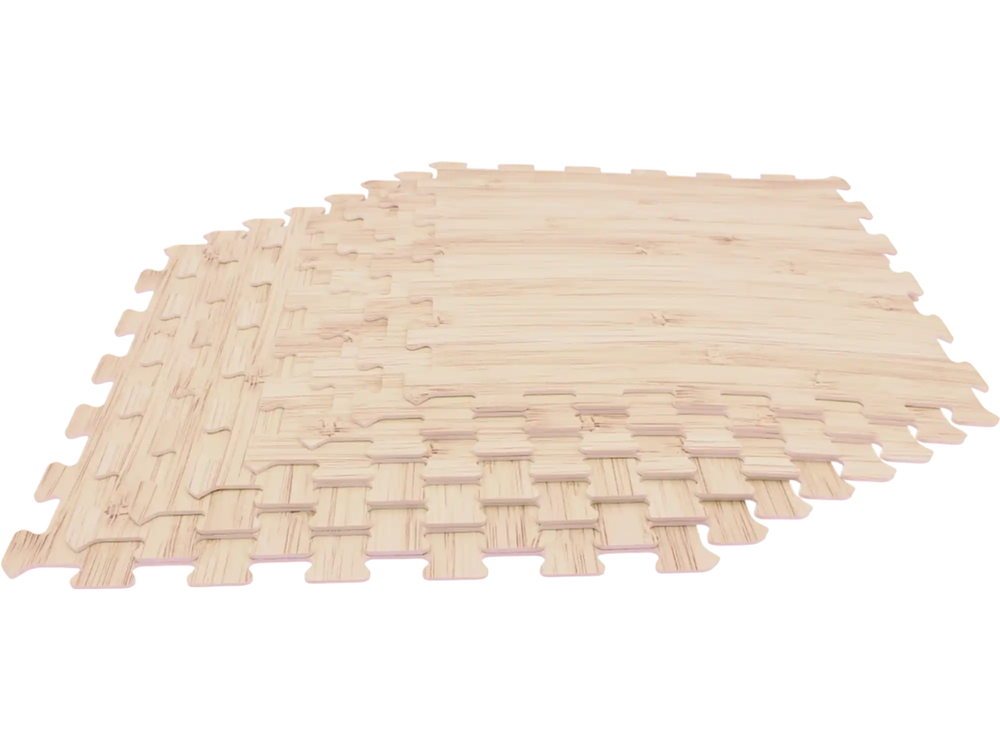8 Pieces EVA Foam Floor Tiles with Wood Texture