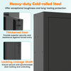 Close-up of the thickened door of the 8 rifle safe, made from heavy-duty cold-rolled steel for enhanced security.