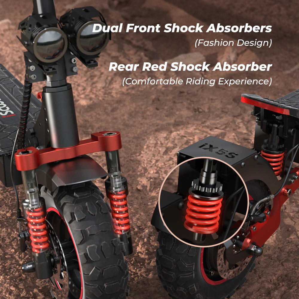iScooter iX5S Electric Scooter 28 MPH 40 Mile Range 1000W Off-Road Tires New