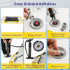 Step-by-step guide for inflating the 8 ft x 8 ft inflatable dock platform using the included hand pump.