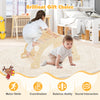 Kids playing on the 8-in-1 climbing arch sensory table made of natural beech wood, enhancing motor skills and balance.