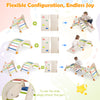 Colorful 8-in-1 foldable climbing toys for toddlers, featuring a rocket theme and stable beech wood for safe play.
