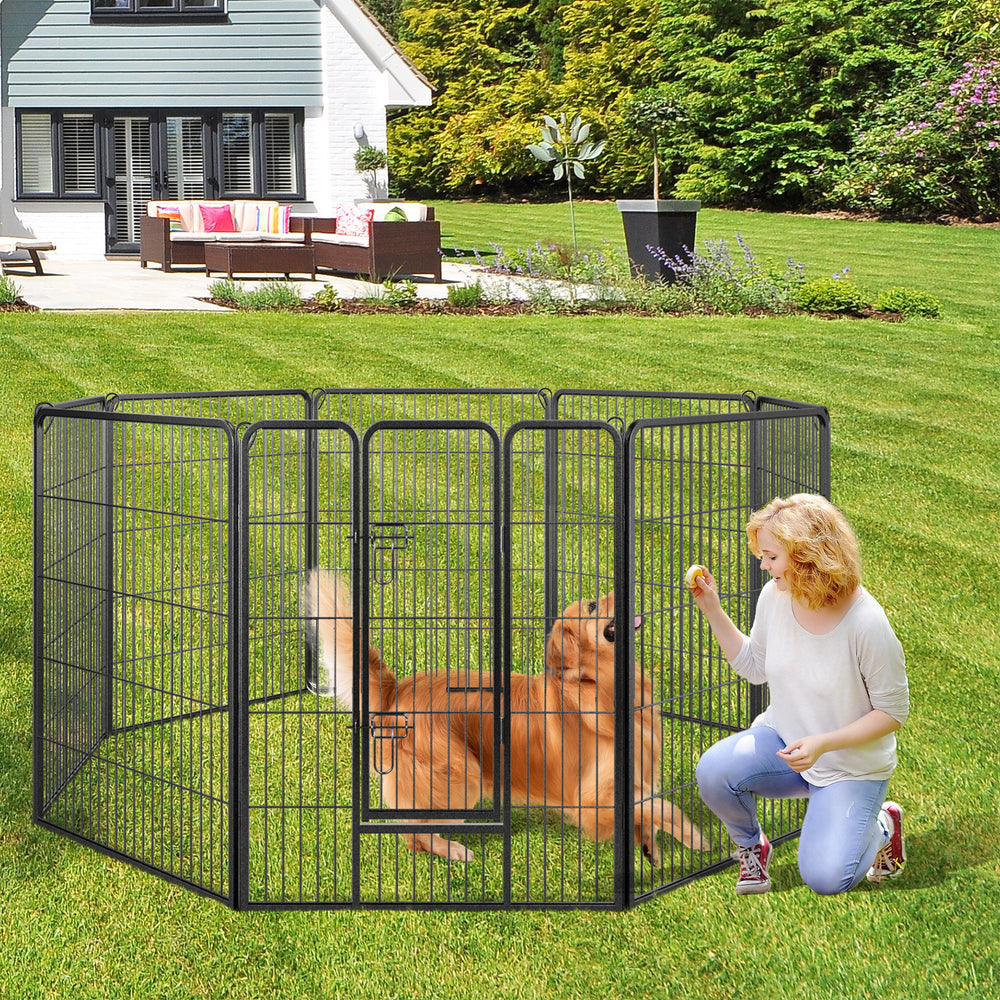 8 Panel 40 Inch Height Pet Fence Indoor Outdoor-40 inches - Gallery View 1 of 10