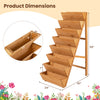 8-tier vertical raised garden bed made of fir wood, measuring 59" x 40", ideal for small spaces and plant growth.