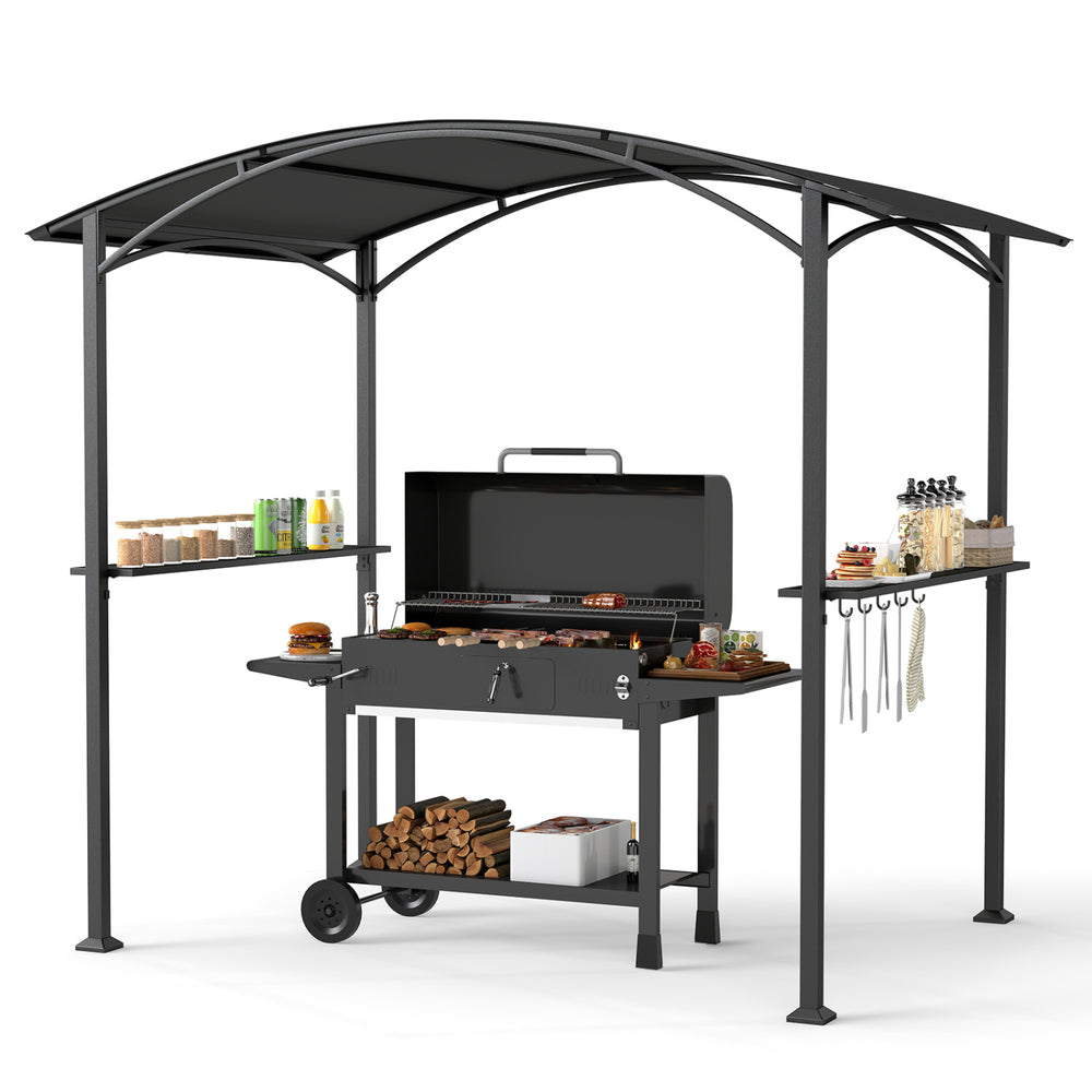 8 x 5 x 7 FT Grill Gazebo Outdoor BBQ Canopy with Metal Frame - Gallery View 3 of 10