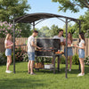 8 x 5 x 7 FT Grill Gazebo Outdoor BBQ Canopy with Metal Frame - Gallery View 2 of 10