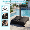 Weighted cross base with two sandbags for the 8 x 8 ft offset cantilever patio umbrella, providing stability and.