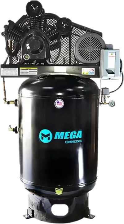Mega Compressor MP-10120V3-U Air Compressor 120 Gallon 10 HP 175 PSI 208/230V 3 Phase Electric Start New