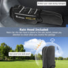 Lightweight 9.5-inch black golf cart bag with 15-way top dividers and rain hood, ideal for club protection during.