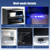 Transparent flip door and built-in LED lights of the 90 LBS/24H commercial nugget ice maker for easy access and.