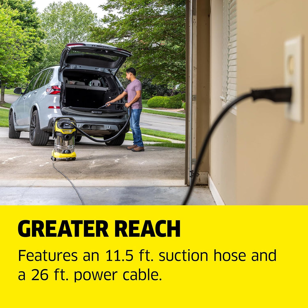 Karcher WD 6 P S Shop Vacuum 8 Gal. Wet Dry with 11.5 ft. Hose New
