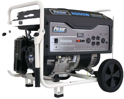 Pulsar PG6000 5000W/6000W Recoil Start Gas Portable Generator New