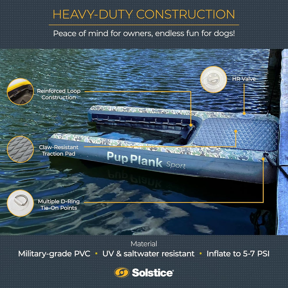 Swimline Solstice 33250 Inflatable Pup Plank Sport XL 48" x 32" with 200 Lbs Capacity New