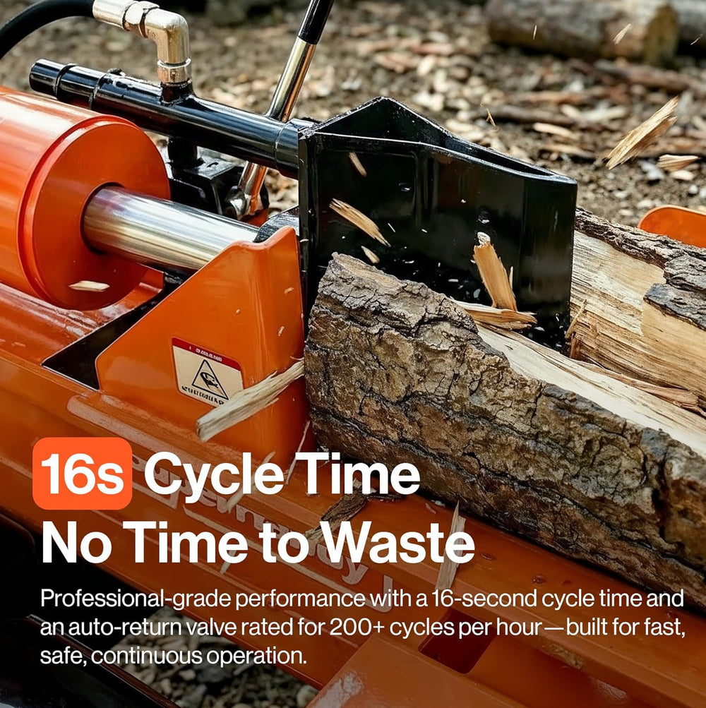 Super Handy GUT200 Log Splitter 37 Ton Full Beam Vertical/Horizontal 389cc Gas Towable New