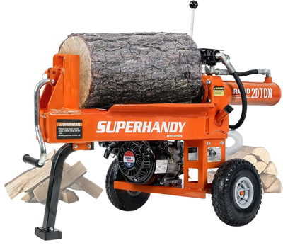 Super Handy GUO077 Portable 20 Ton Gas Powered Log Splitter New