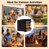 91 Qt insulated food pan carrier with safety buckles, ideal for parties, picnics, and camping, featuring customizable.