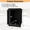 Insulated food pan carrier dimensions with 3-layer insulation, 12 shelf dividers, and safety buckles for outdoor events.