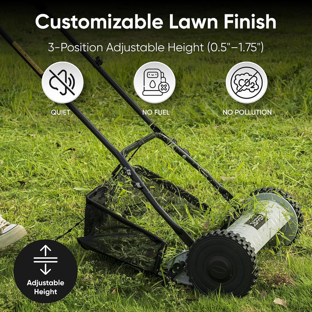 Dapper Supply Push Reel Lawn Mower 16" with Grass Catcher New