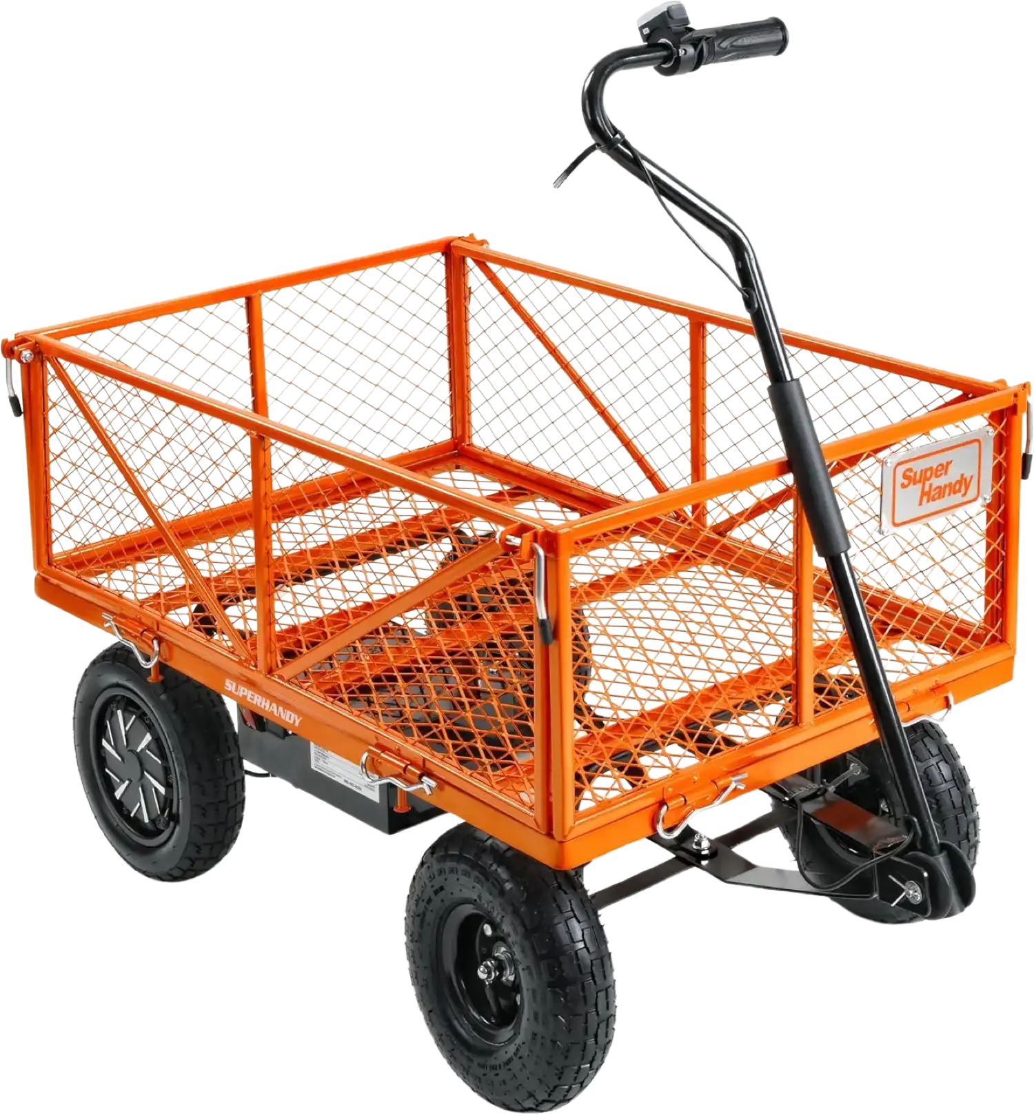 Super Handy GUO108 Electric Garden Cart Convertible Flatbed Utility Wagon 440 Lbs Load Capacity 5.7 Cu Ft New