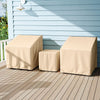 Patio Furniture Covers Waterproof Outdoor Conversation Covers for 3 Pieces Bistro Set-Beige - Gallery View 1 of 9