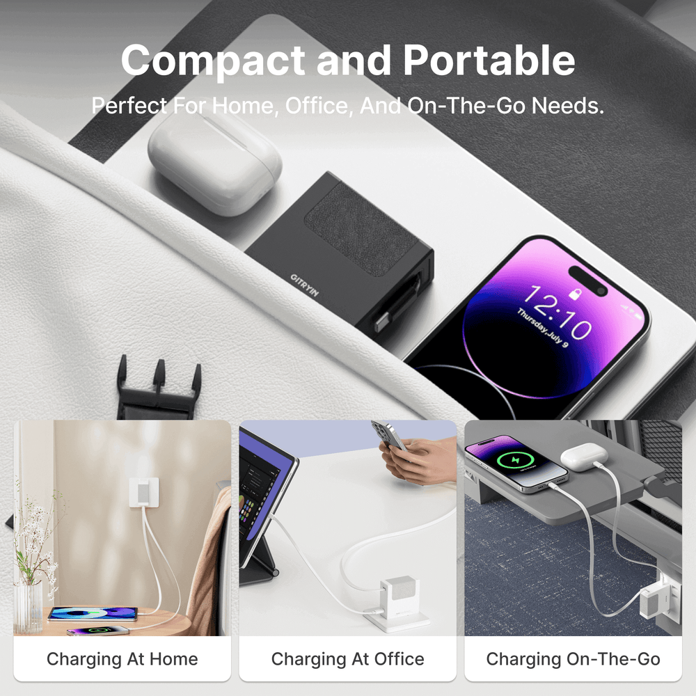 Giraffe Tools PD40 Retractable Charger 40W Black USB-C Cable New