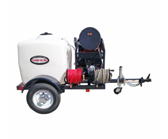 Simpson 95005 4000 PSI 4 GPM Honda GX390 Electric Start Hot Pressure Washer Trailer New