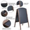 Double-sided 40-inch wood A-frame chalkboard signage for sidewalk advertising, made of durable MDF with a stable hinge.
