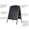 Double-sided 40-inch wood A-frame chalkboard with sturdy bracket, ideal for sidewalk signage and announcements.