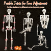 Life-size 5.4 ft Halloween skeleton decoration with 7 movable joints for versatile spooky poses, perfect for indoor or.