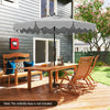 9 Feet Patio Umbrella with Crank Handle and Push Button Tilt-Gray - Gallery View 1 of 10