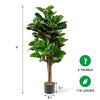 4-foot artificial fiddle leaf fig tree with 4 trunks and 118 leaves, ideal for indoor and outdoor decoration.
