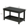 Solid dark brown wood kids activity play table with storage shelf, ideal for learning and play, measuring.