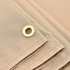 Close-up of the outdoor canopy shade cover featuring durable polyester fabric and copper grommets for easy installation.