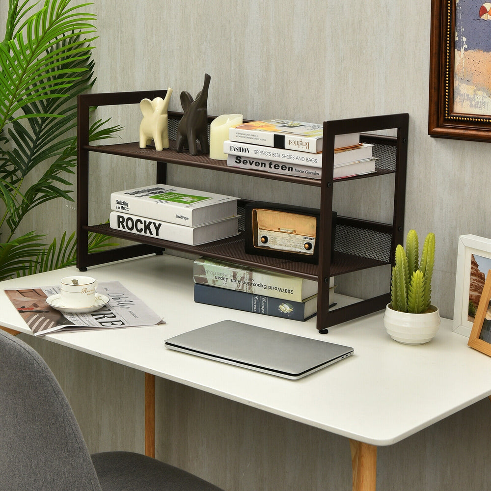 2/3/4 Tiers Flat and Slant Metal Shoe Rack for Entryway Hallway-2-Tier - Gallery View 1 of 12