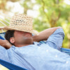 Hammock chair stand set with soft pillow and cup holder, perfect for indoor or outdoor relaxation.