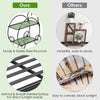 Two-tier heavy duty metal flower cart plant stand with a sturdy steel structure, ideal for displaying potted plants.