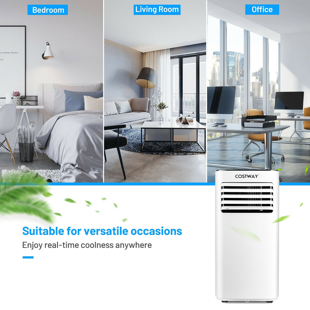 Portable air conditioner with 10000 BTU, featuring 3-in-1 functionality for versatile use in any room.