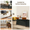 42-inch industrial console table with two drawers, suitable for entryway, living room, or bedroom storage and display.