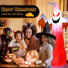 8-foot Halloween inflatable ghost with rotatable flame LED lights, perfect for creating a spooky atmosphere.