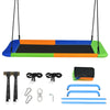 60-inch platform tree swing with adjustable height, durable oxford fabric, and metal frame for indoor and outdoor fun.