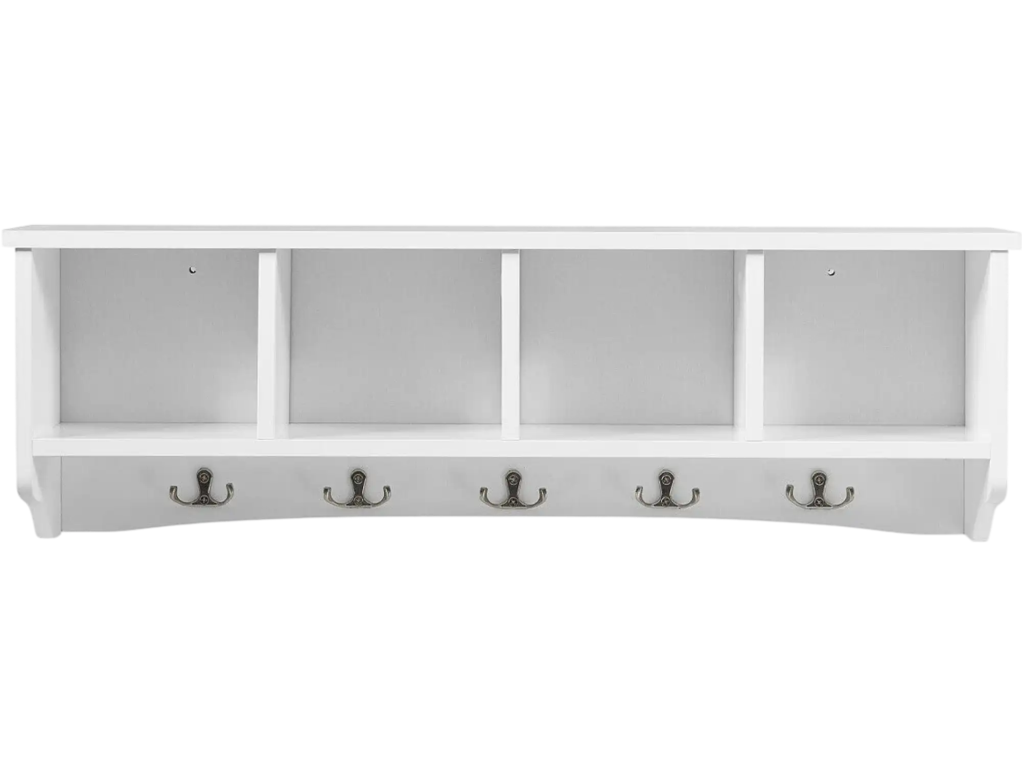 Costway Wall Mounted Entryway Shelf Coat Rack Storage Cabinet 96401732 New