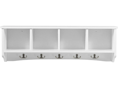 Costway Wall Mounted Entryway Coat Rack Shelf Storage Cabinet 96401732 New