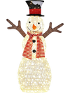 Indoor/Outdoor Christmas Lighted Snowman Decorations with Pre-Lit 80 Lights